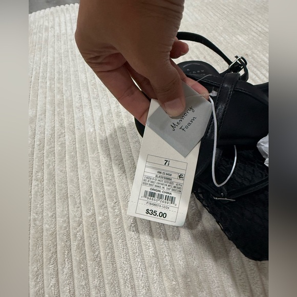 Women's Vanna Fishnet Slingback Flats - A New Day Black 7.5 | Brand New! - Picture 8 of 9